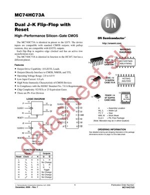 MC74HC73ADR2G datasheet  